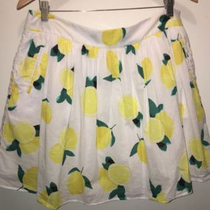 Cynthia Rowley Lemon Drop A-Line Flare Skirt 14
